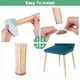 thumbnail image 4 of Uxcell 24-Pack Protectores de Piso para Patas de Silla, Copas de Silicona de 1.18-1.41 Pulgadas, Almohadillas de Muebles de Fieltro, Cubiertas para Patas de Silla [Blanco Transparente], 4 of 7