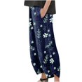 thumbnail image 1 of Pantalons d'Impression Décontractés pour Femmes Pantalons de Plage Décontractés Élastiques à Taille Haute Confortables, 1 of 7