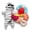 White, variant on Nocciola 9-in-1 Zombie Plush Squeaky Dog Toys, Mummy Toys, Stimulating Puzzle Toy with 8 Organ-Shaped Plush Toys, Halloween gift, Stuffed Toys for Small Medium Dogs