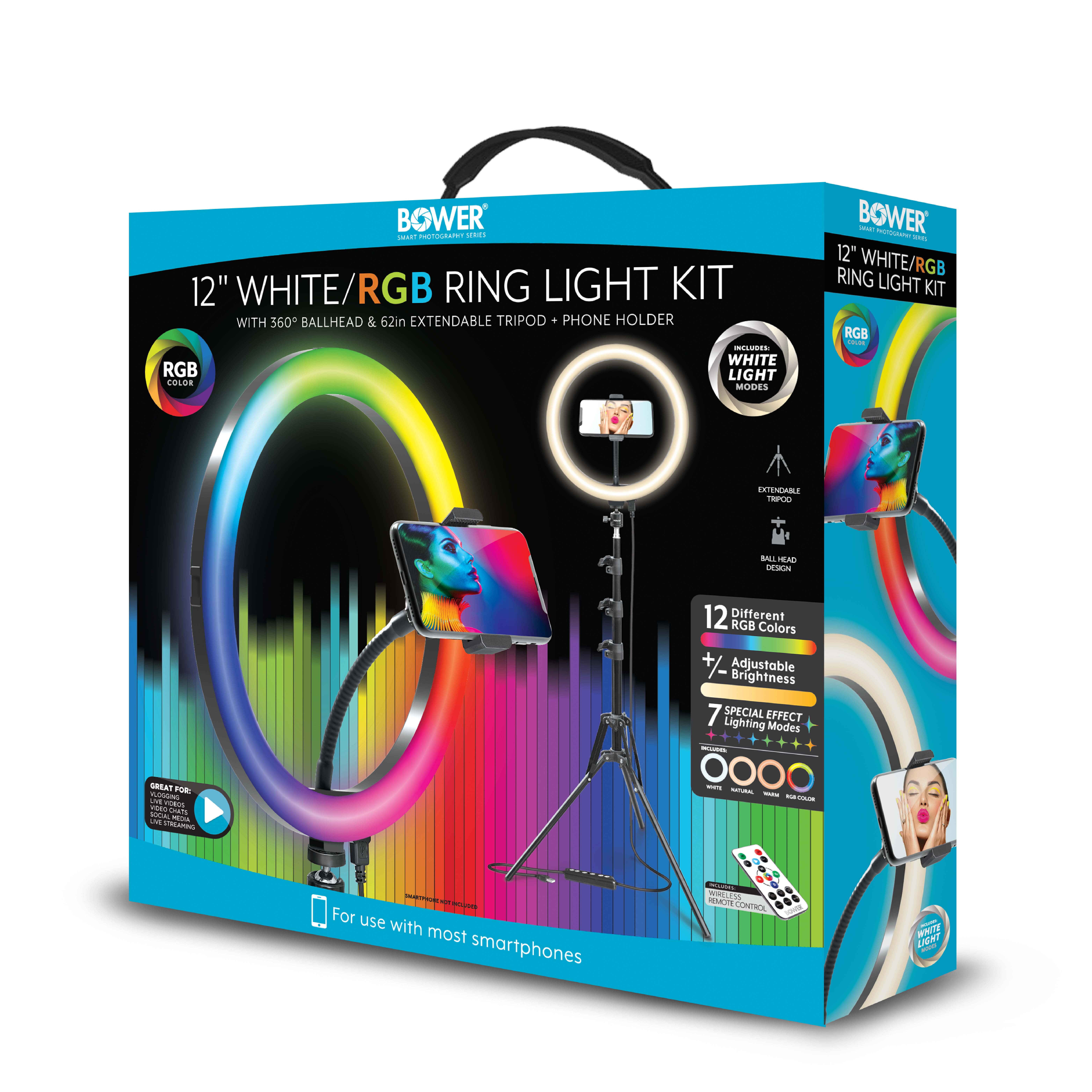 Bower 12-Inch RGB Ring Light Studio Kit with Tripod photo 8