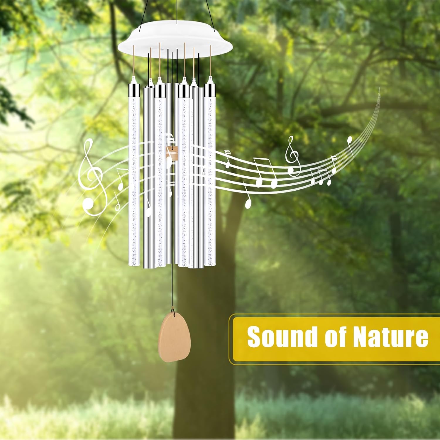 Qoosea Solar Color-Changing LED Wind Chimes photo 8
