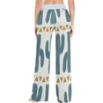 thumbnail image 3 of Women's Cactus Cacti Mexican Ethnic Pajama Pants, Casual Pajama Bottoms Lounge Pants Wide Leg, 3 of 7