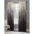 thumbnail image 5 of Sheer Curtain Panels Abstract Forest Rod Pocket Voile Window Curtains Black Gray Trees Window Treatments Ligh Filtering Privacy Curtain Drapes for Bedroom Living Room 2 Panel Set 96 Inch Length,, 5 of 9