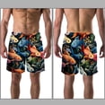 thumbnail image 3 of luoweisi Men's Beach Shorts Quick Dry Swim Trunks with Mesh Lining Fish L, 3 of 5