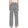 thumbnail image 3 of FORMRS Women's Pajama Pants with Pockets Soft Comfy Loungewear Sleep Bottom, Sizes S-2XL, Black and White Geometric, 3 of 8