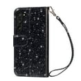 thumbnail image 6 of TECH CIRCLE Galaxy Z Flip 5 Case, Zipper Wallet Pocket Luxury Glitter Flip Kickstand Magnetic Card Slots Wrist Strap Shockproof Full Body Protective Cover for Samsung Galaxy Z Flip 5 2023,Black, 6 of 7