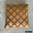 thumbnail image 5 of The HomeCentric Cushion Cover Sofa, Gold Pillow Covers Pack of 2, 16x16 inch Velvet Cushion Cover, Geometric, Lattice, Trellis, Beaded, Moroccan, Decorative Throw Pillow Covers - Gold Jewel, 5 of 10