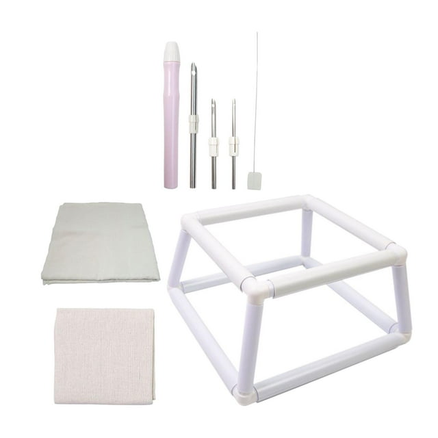 Marco de edredón, aro de bordado, costura Rectangular, marco de Clip para manualidades, marco de bordado fácil de usar, soporte de regazo de escritori 25x25cm