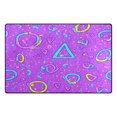 thumbnail image 2 of Purple Abstract Geometric Pattern Soft Polyester Area Rug 60''x39'', Non Slip, Memory Foam, Water Absorbent, 2 of 7