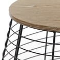 thumbnail image 7 of ClickDecor Lydia Matte Black Wireframe Round Coffee Table in Black, 7 of 7