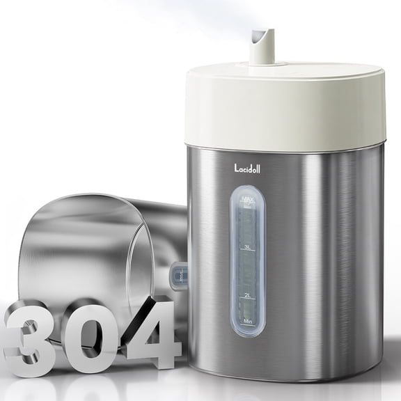 Lacidoll Stainless Steel Humidifier for Bedroom, Mold Free, 4L/1Gal Dishwasher Safe Water Tank, Cool Mist Humidifier for Baby Nursery