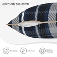 thumbnail image 5 of ZNDUO Blue Check Style Pattern Throw Pillows for Couch-Indoor Decorative Pillows,20"x20", 5 of 8