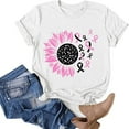 thumbnail image 4 of Alkepwun Breast Cancer Shirt for Women Pink Ribbon Sunflower Heart Graphic Tees Breast Cancer Awareness Casual Crew Neck Short Sleeve T-Shirts Tops, 4 of 6
