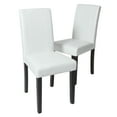 thumbnail image 3 of Roundhill Urban Style Solid Wood Leatherette Parson Chair in White(Set of 2), 3 of 7