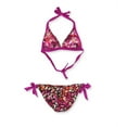 thumbnail image 2 of Becca Womens Printed Reversible 2 Piece Bikini, Purple, Medium, 2 of 2