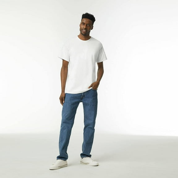 Gildan Mens Ultra Cotton T-Shirt, M, Black (Pack of 10) 10 Black