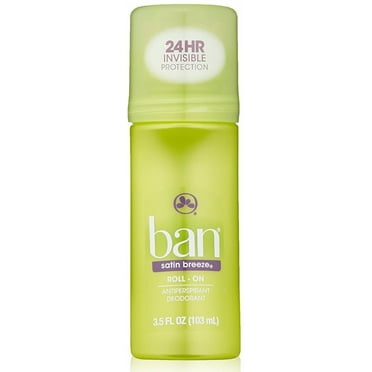 Ban Anti-Perspirant Deodorant Original Roll-On, Satin Breeze 3.50 oz (Pack of 3)
