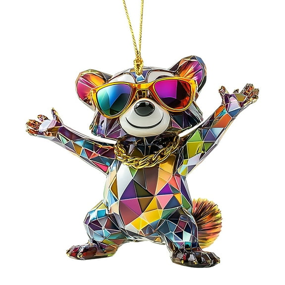 UYUH Monkey Ornaments Hanging Decor Colorful Animal Car & Bag Charms, Cute Home Decor Gift, Durable Resin Animal Figures for Christmas Birthdays, All Ages Room Decoration Accessories