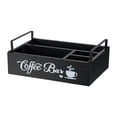 thumbnail image 1 of GROWTH TANK Coffee Station Organizer Countertop Rustic Storage Basket Wood Coffee Pod Holder A, 1 of 9