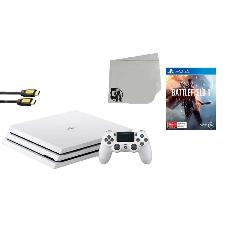 Bane spejl Lighed Sony PlayStation 4 PRO Glacier 1TB Gaming Console White with Battlefield 1  BOLT AXTION Bundle Like New - Walmart.com