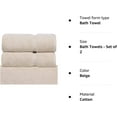 thumbnail image 5 of Luxury Hotel & Spa Collection Highly Absorbent, Quick Dry 100% Turkish Cotton 700 GSM, Eco Friendly Towel, for Bathroom Dobby Border Soft Bath Towel Set 27 X 54 (Beige, Bath Towels - Set of 2), 5 of 5