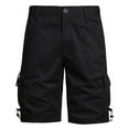 thumbnail image 3 of QATAINLAV Cargo Shorts for Men Casual Summer Short Hiking Pants Elastic Waist Knee Length Multi-Pockets Big and Tall Work Shorts Black XXXXXL Man Gifts for Men, 3 of 8