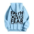 thumbnail image 3 of Christian Hoodies for Men 2025 Faith Over Fear Hoodie Hooded Sweatshirt with Pockets Pullover Hoodie Mens Hoodies, 3 of 7