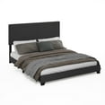 thumbnail image 5 of Furinno Pessac Upholstered Bed Frame, Black PU Leather, California King, 5 of 6