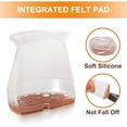 thumbnail image 2 of 24 Pcs Chair Leg Floor Protectors for Hardwood Floors Silicone Covers to Protect Wood Tile Floors Scratches Felt Pads Furniture Leg Caps No Noise (Fit:0.5"-0.89"), 2 of 7