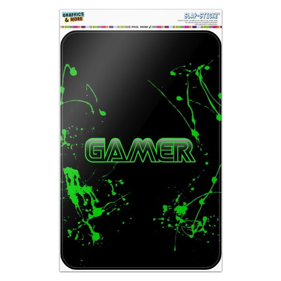 Gamer Paint Splatter Gaming Geek Home Business Office Sign
