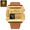 brown&gold, variant on Digital & Analog Multifunction Men's Watches Rectangle Waterproof Luminous Day Week Male Watch