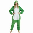thumbnail image 4 of BRGZLK Womens Onesie Homewear Unisex Animal Onesies for Adults Cute Fuzzy Warm Jumpsuit Cosplay Suit for Women and Men Green XL, 4 of 4