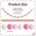 thumbnail image 2 of 3Pcs Felt Ball Garland Misscrafts 7.88 Feet 30 Balls Pink Pom Pom Garland Home Room Hanging Decoration Wool Felt Ball Christmas Tree Garland, 2 of 9