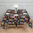 thumbnail image 3 of Pioneer Flower Floral Print Pattern Square Tablecloth, Waterproof Wipeable Spillproof Washable Table Cover for Home Kitchen Party Decor, 52"x52", 3 of 6