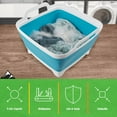 thumbnail image 6 of Wakeman Outdoors 9L Collapsible Wash Basin - Portable Sink with Drain, Blue, 6 of 10