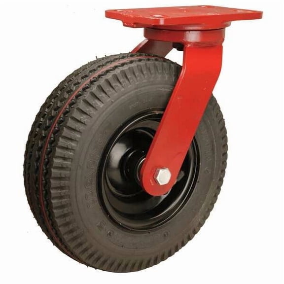 Hamilton Plate Caster,Swivel,Rubber,12 1/2"H S-7010-PRB