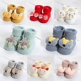 thumbnail image 2 of Baozhu 8 Pairs Baby Anti Slip Socks with Grips Cute Plush Cartoon Gripper Socks Warm Non-skid Toddler Socks for 0-1 Years Infant Boys Girls, 2 of 12