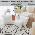 thumbnail image 2 of Rectangle Pillow Covers 12x20 inch Striped Corduroy Solid Cushion Covers Oblong Pillowcases for Sofa Kids Toddler, 12 x 20 inch, Creamy White, 2 of 7