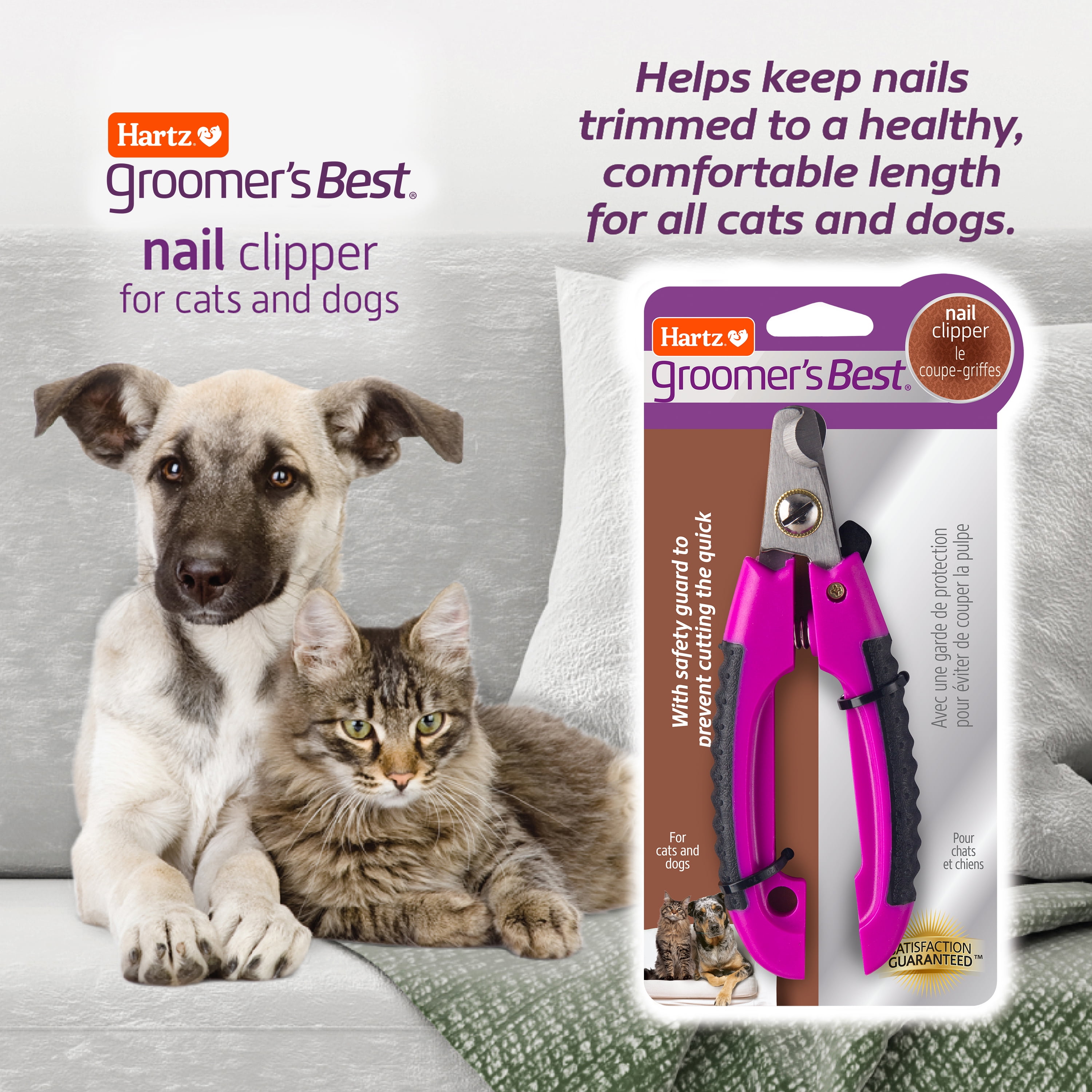 Cat Nail Trimmers & Small Dog Nail Clipper - 2 Sizes - Easy to Use, Nail  Guard to Prevent Over-Cutting - Great for Cats, Dogs, Bunnies - Cat & Dog  Grooming Supplies -