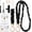 Black, variant on Retractable Scrunchie Lanyard with ID Holder & Strechy Scrunchie  Wristlet, Cute  Lanyard with ID Badge for Teacher Women Office Worker (Black)