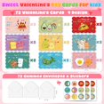 thumbnail image 4 of Tarjetas de San Valentín WENHUI, 72 unidades, con foil dorado, 12 x 8 cm, 4 of 7