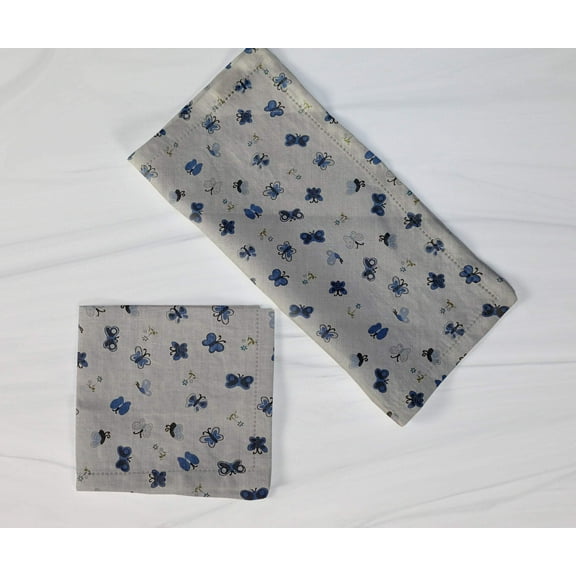 Cotton Butterflies Floral Napkins 18"X18"