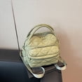 thumbnail image 6 of HUISZJ Women Nylon Quilted Shoulder Bag, Adjustable Strap Crossbody Bag, Trendy Backpack for Work Shopping Travel (Green), 6 of 10