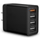 thumbnail image 3 of Cargador de pared USB, Quick Charge 3.0 33W/6A Cargador de pared rápido de 4 puertos Adaptador universal de cargador de pared USB múltiple para iPhone 12/11/XR/XS/X, Samsung Galaxy S21/S20/S10/S9/Not, 3 of 4