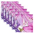 thumbnail image 4 of Iauyy Satin Napkins Set of 1- Pink-purple Watercolor Lily DIY Printing Decoration Cloth Napkin- Easy Care for Home/Party, 4 of 8