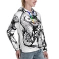 thumbnail image 6 of Haiem Capybara Riding Bicycle for Women's Fashion Hoodies & Sweatshirts with Kangaroo Pocket,Hooded Sweatshirt with Eye-catching Drawstrings-Large, 6 of 7
