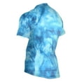 thumbnail image 3 of joogoo Blue Tie Dye Pattern Men's Cycling Jerseys Mountain Bike Short Sleeve Tops 3XL, 3 of 7