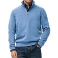 thumbnail image 1 of Migroa Essential Men's Quarter-Zip Sweatshirt -Solid Color Stand-Up Collar Design, Multiple Color Options, Premium Casual Wear Under $20, Blue 3Xl, 1 of 4
