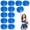 Mixed Blue, variant on Cheerleading Pom Poms 14 Pcs with Handle Style, Handheld Squad Pompoms for Sports Team Cheer Spirit Games Dance Party Adults