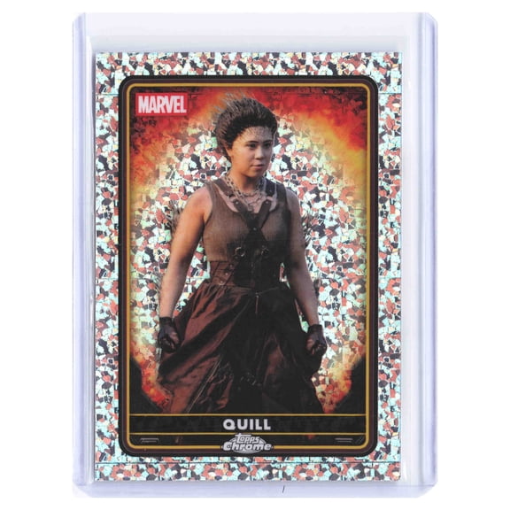 Collectible 2025 Topps Chrome Marvel Studios Deadpool & Wolverine Quill #45 Mosaic Trading Card